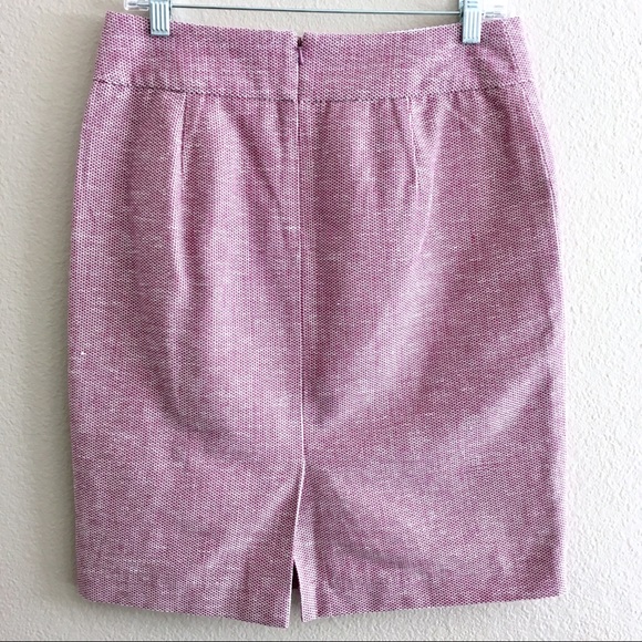 Banana Republic Mayet Pink Tweed Pencil Skirt Sz 6 - Picture 2 of 8